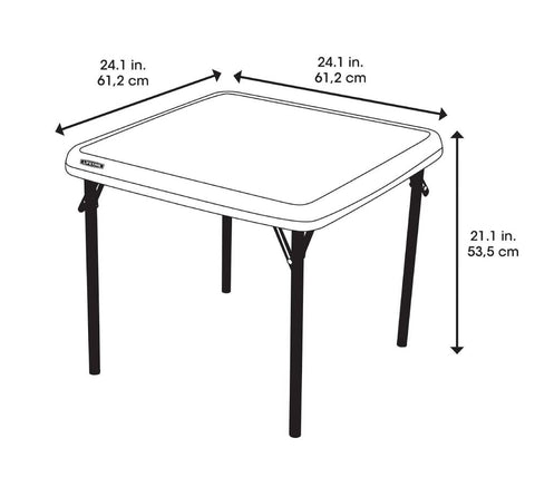 Lifetime 80425 kids folding table almond lightweight design for moving between rooms