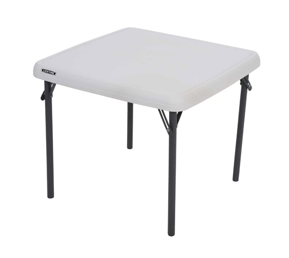 Lifetime 80425 kids folding table almond open 24-inch square, ideal for crafts