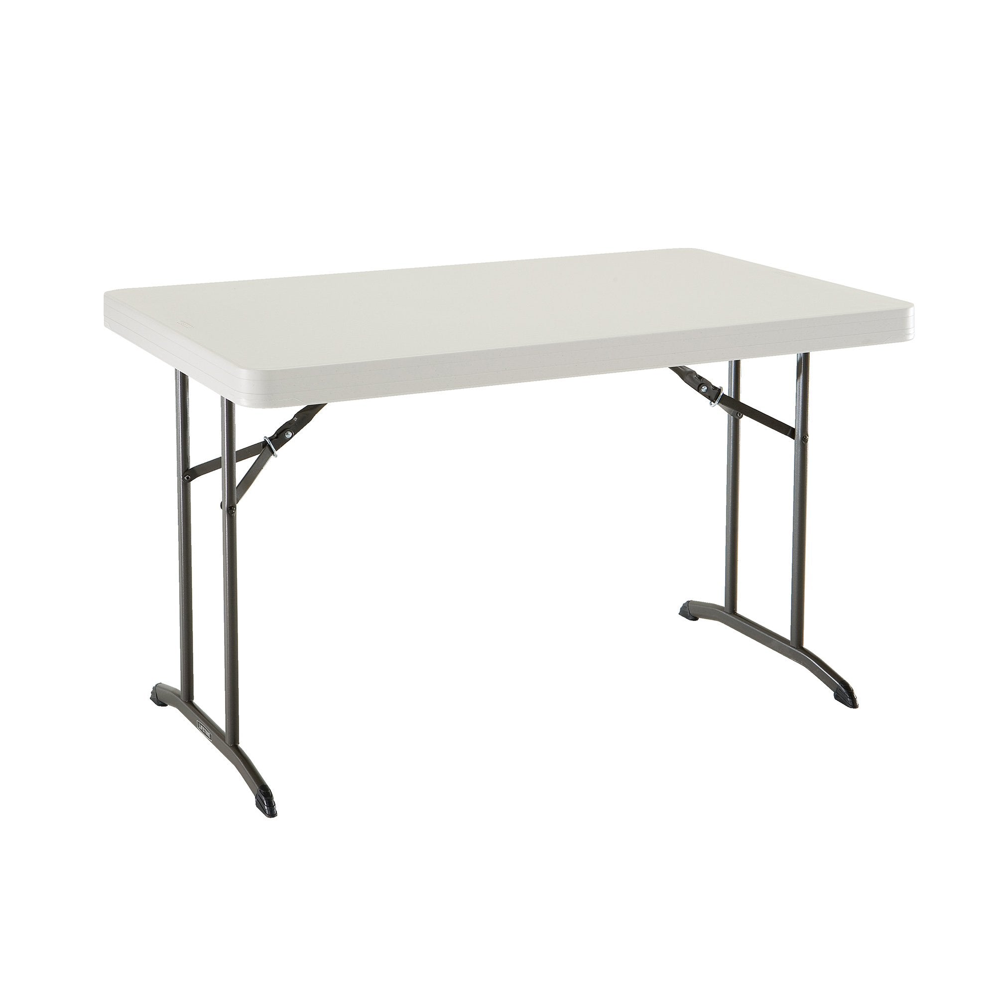 Lifetime 80568 folding table top view offers ample workspace for meals and crafts.