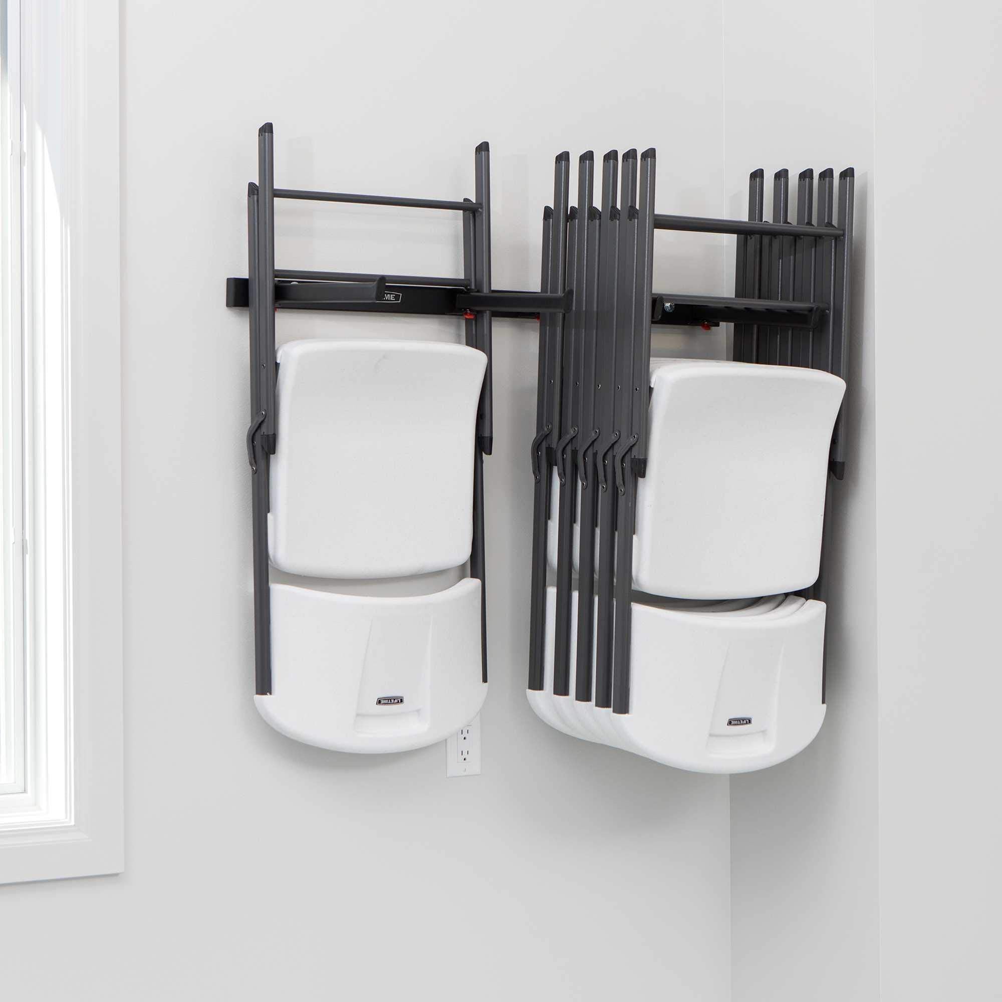 LIFETIME 80719 wall rack mounted to studs offers stable installation
