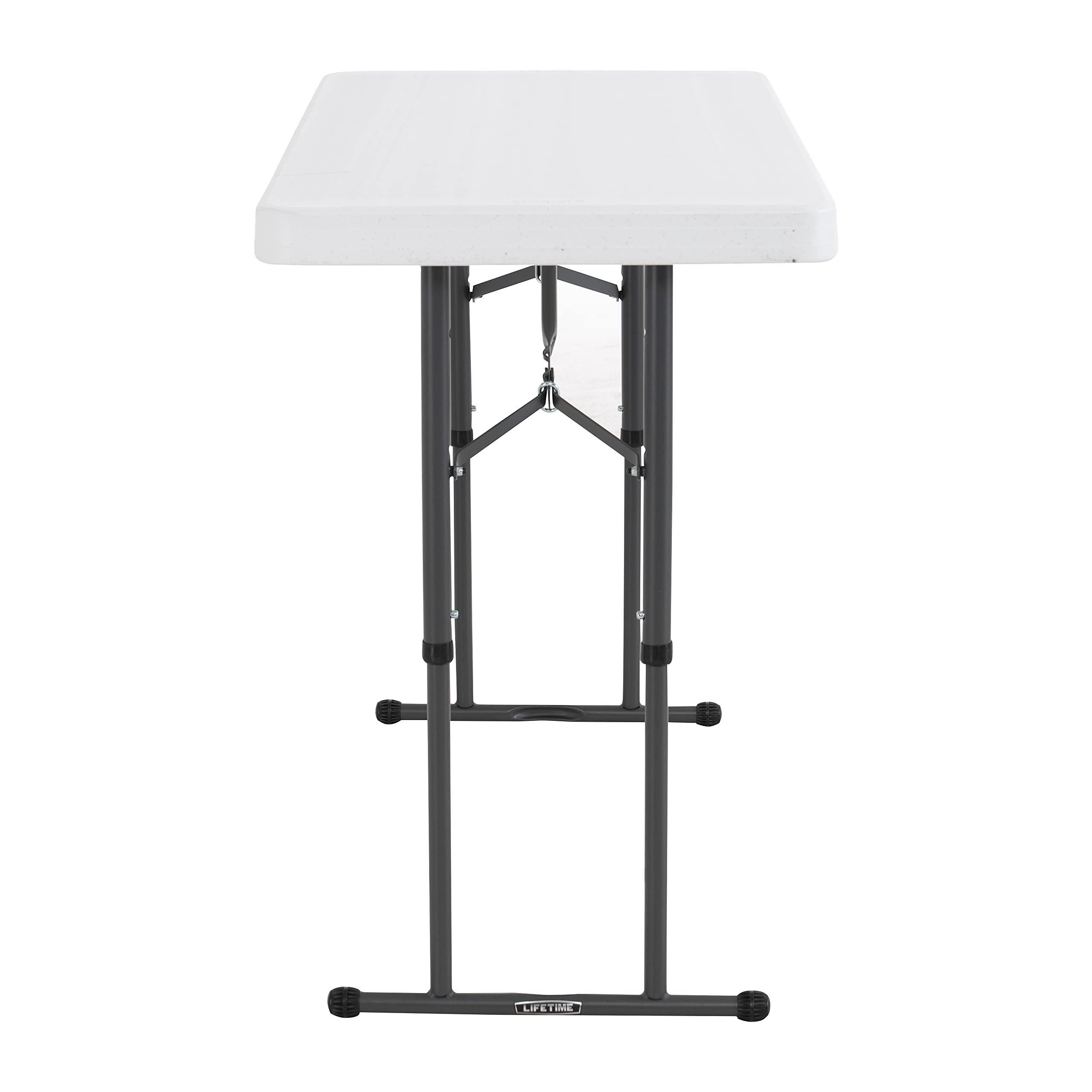 Lifetime adjustable heights 24, 29, 36 inches for tasks.