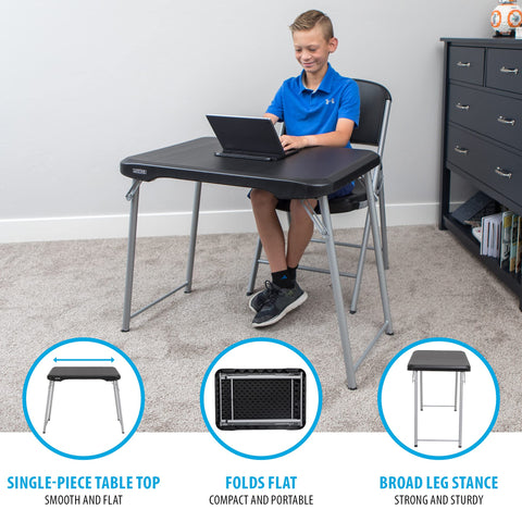 LIFETIME folding compact design enables easy transport and storage.