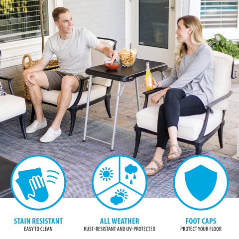 LIFETIME table open height supports versatile standing or seated tasks.