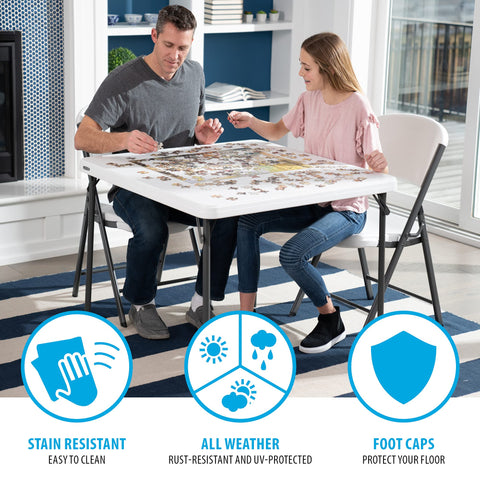 LIFETIME 80783 seamless table surface ideal for puzzles, cards, and crafts