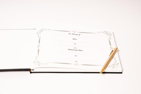 LIFETOO Ocean Funeral Guest Book detail page honors the individual.