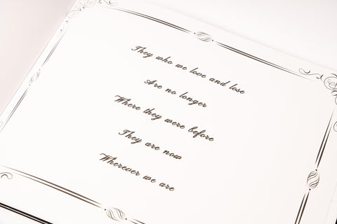 LIFETOO Ocean Funeral Guest Book pages ready for 400+ guest entries.