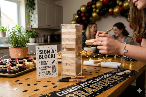 LIFETOO wooden blocks set providing ample space for guest messages