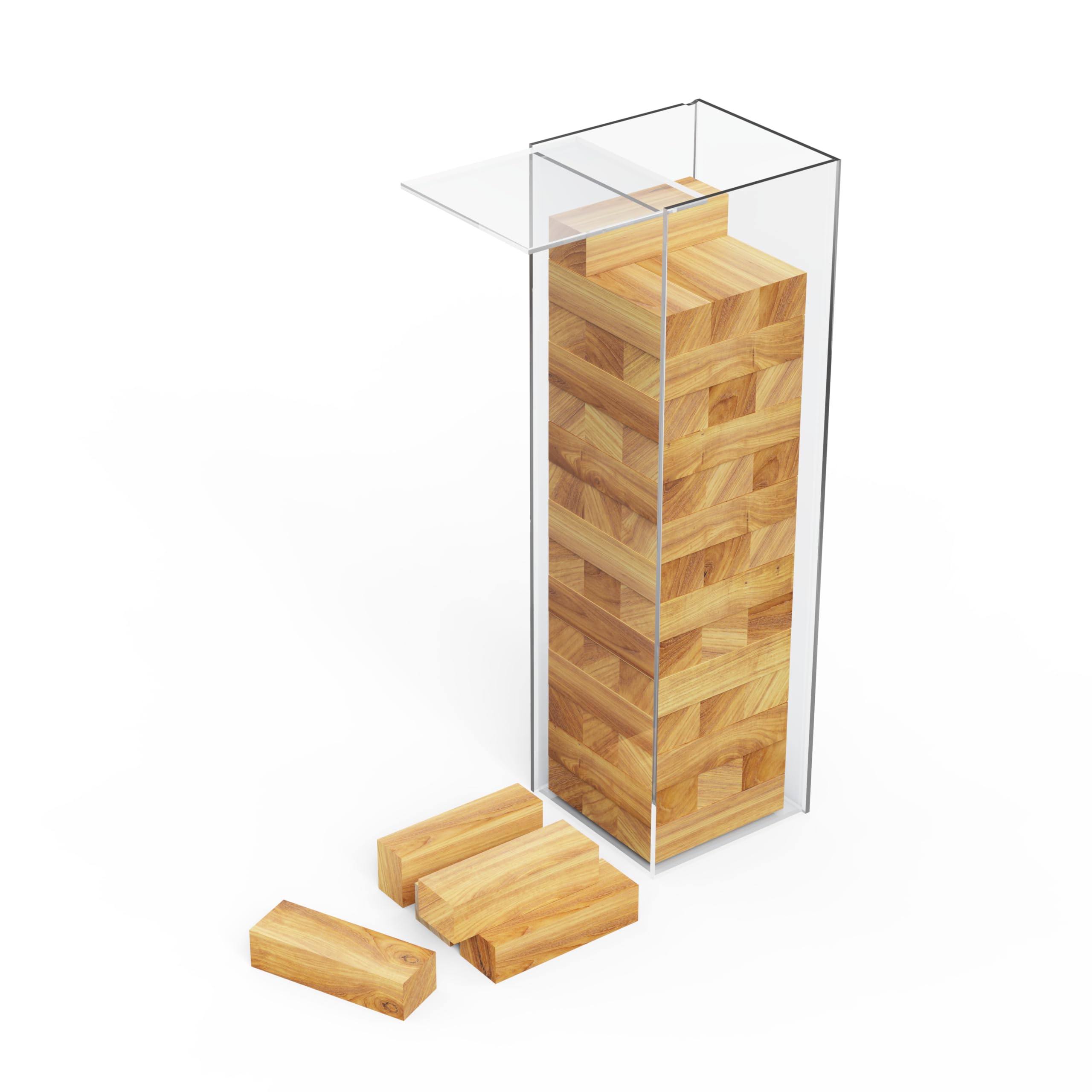 LIFETOO wooden block guest book sliding lid for tidy storage during celebration