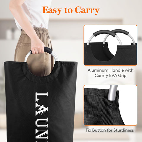 Lifewit 100L basket with aluminum handles for comfortable transport