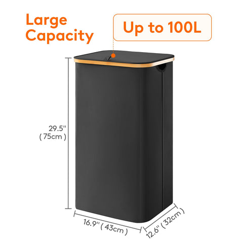 Lifewit 100L capacity supports multiple loads, reducing trips to the laundry.