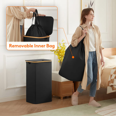 Lifewit 100L basket dimensions show ample capacity for bulky loads.