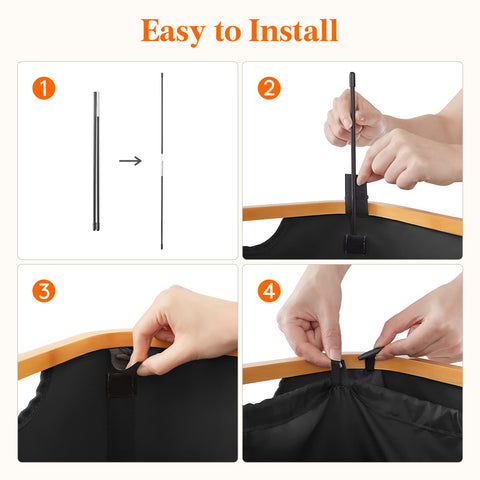Lifewit 100L basket folds flat for compact storage when not in use.
