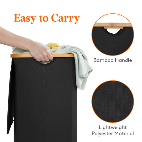 Lifewit basket folded flat for compact storage when not in use.