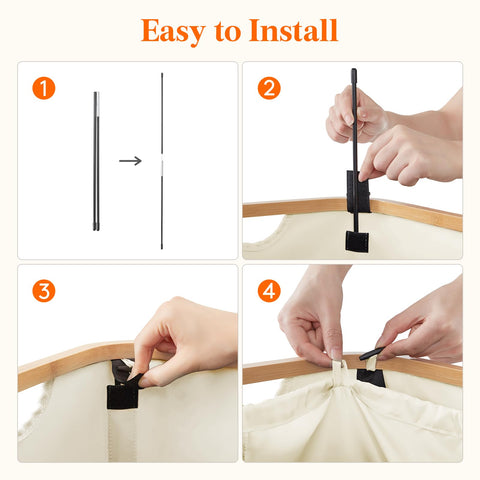 Freestanding Lifewit basket stands independently for laundry room use.