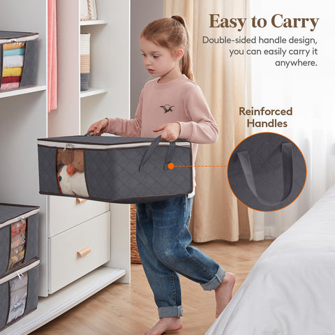 Lifewit 35L closet organizer folds flat for space-saving storage.