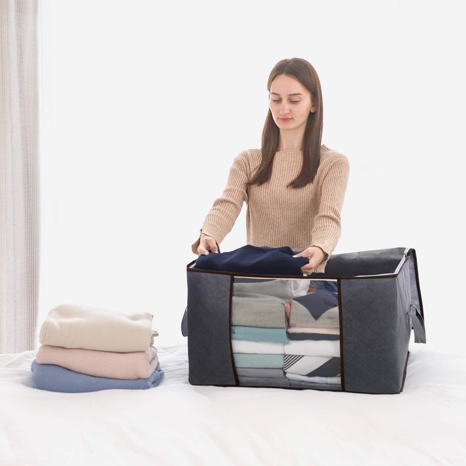 Lifewit six-pack closet organizers for clutter-free dorm or home storage.