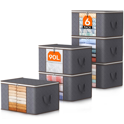 Lifewit 90L storage bag with closed lid for easy stacking and protection.