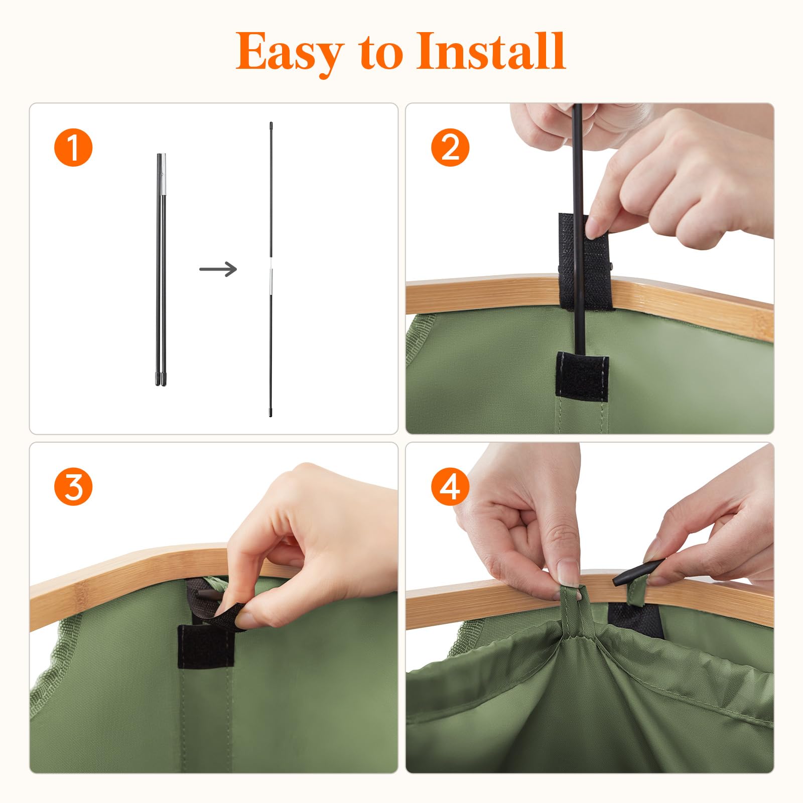 Lifewit bamboo handles provide sturdy grip during transport.