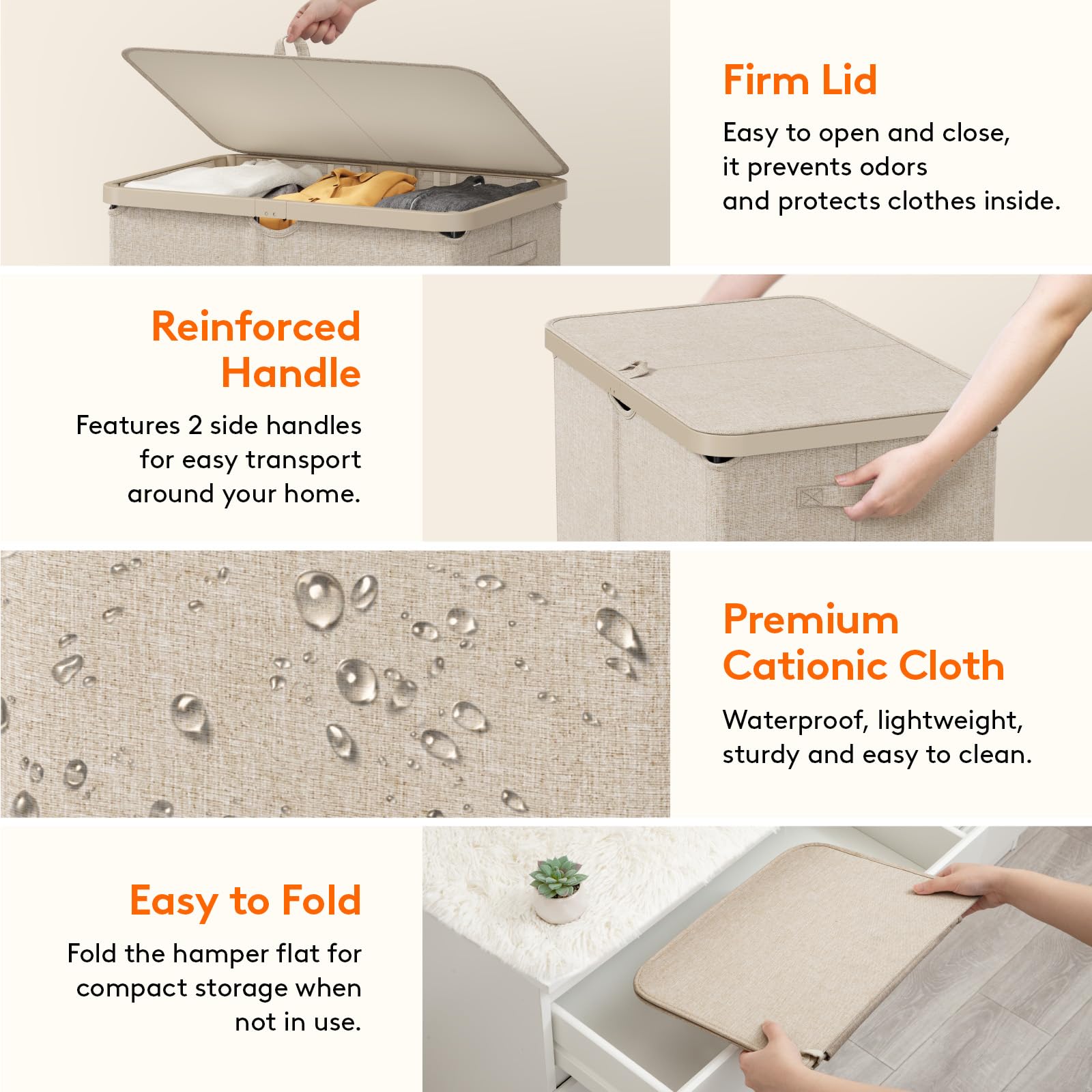 Beige Lifewit modern design blends with bedroom or bathroom decor.