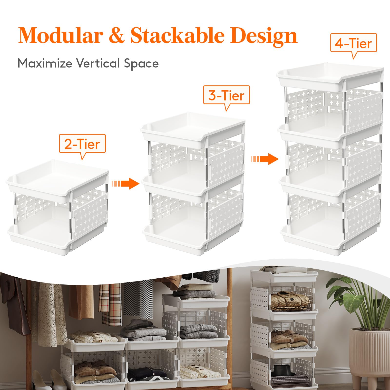 Lifewit bins in RV setup illustrate portable space saving organization