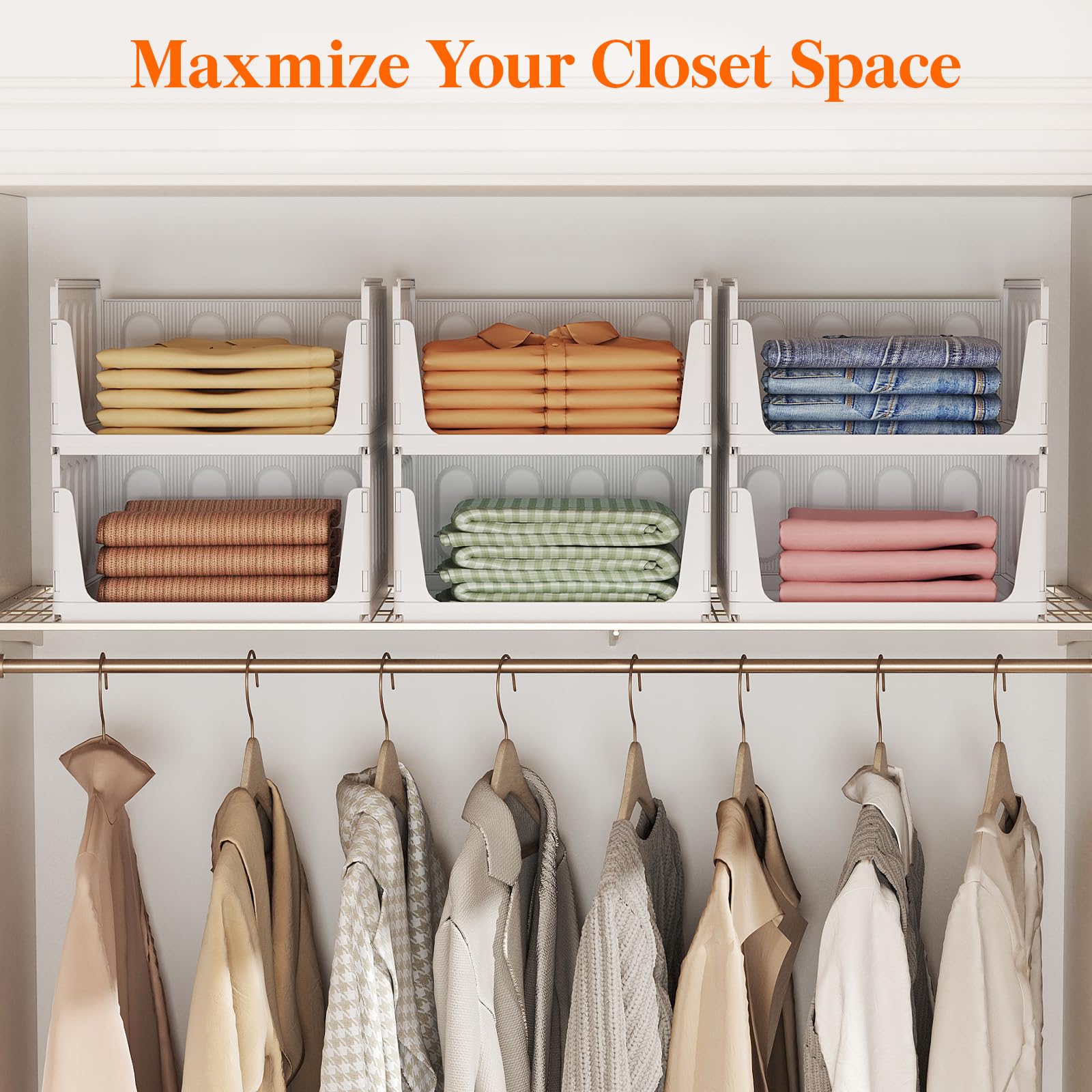 Lifewit bins with clothes illustrate capacity for T-shirts, sweaters, jeans