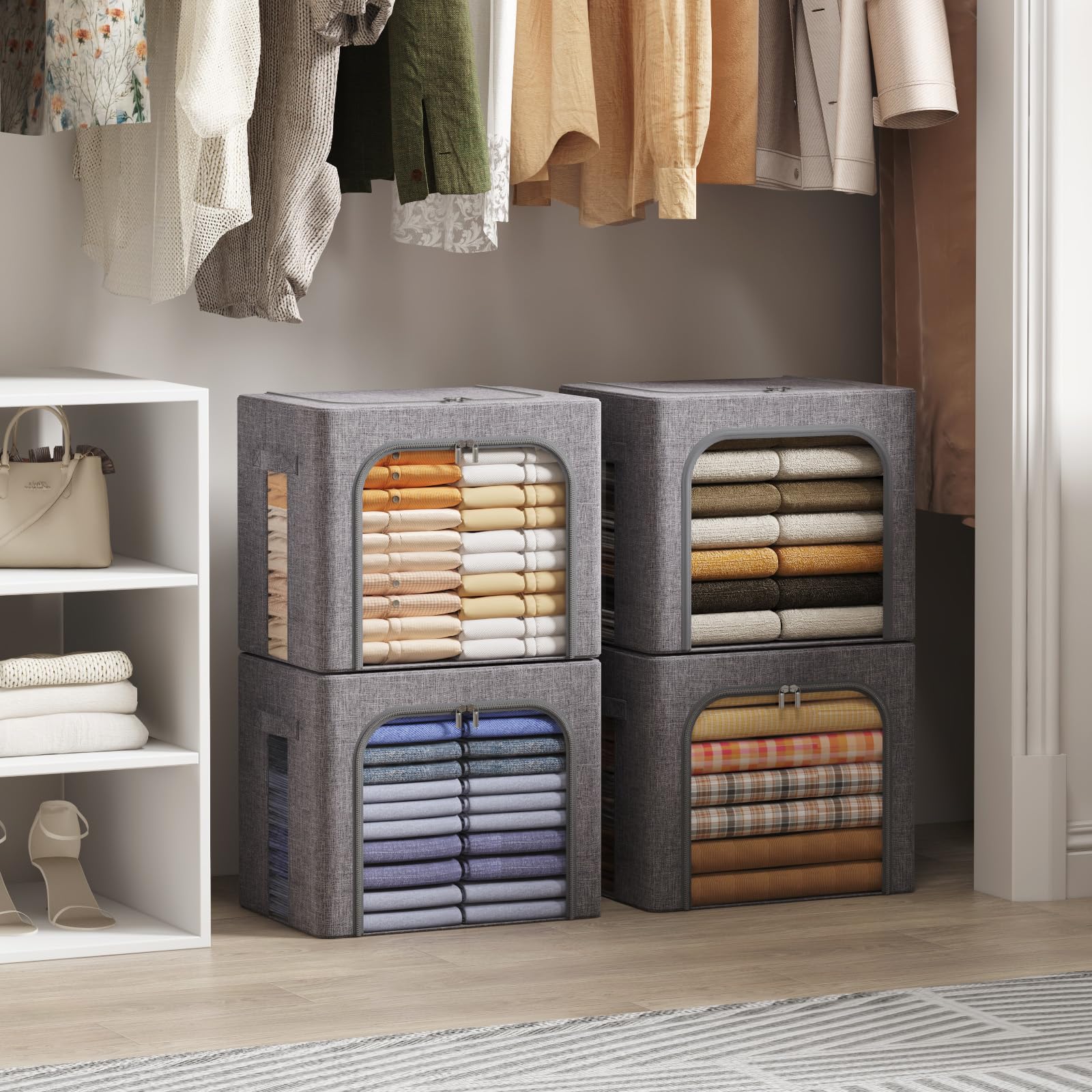 Lifewit 40L closet organizer ready for seasonal clothes
