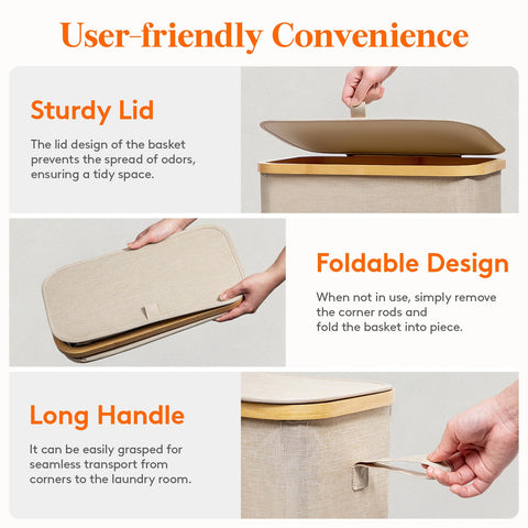 Lifewit detachable inner bag for easy sorting and washing.