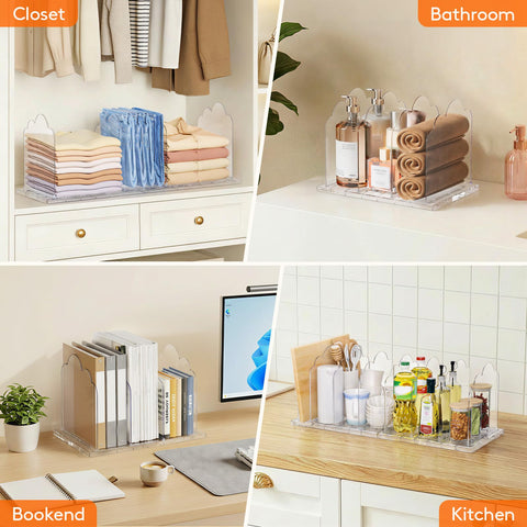 Lifewit dimensions 27.4 by 9.45 inches fits shelves.