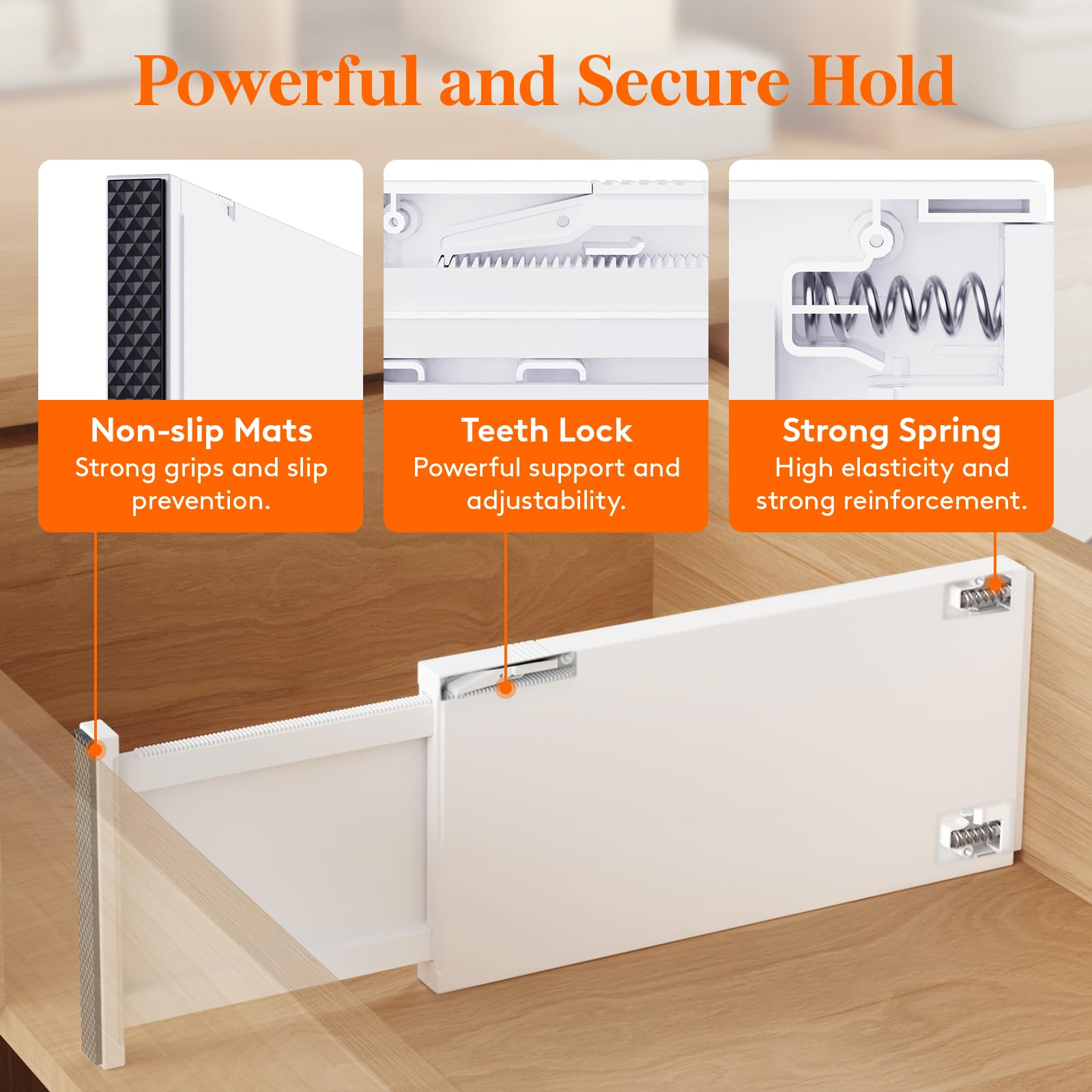 Lifewit EVA end-pads protect surfaces while keeping items stable.