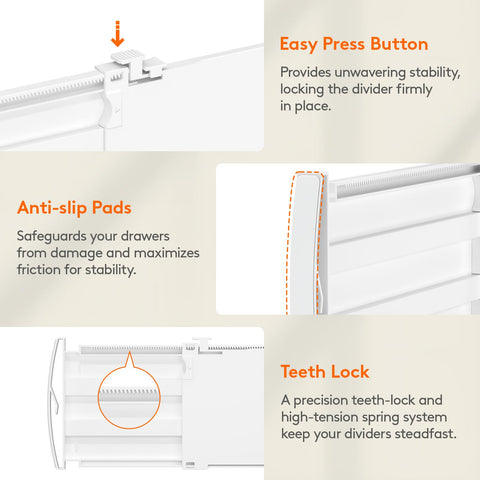 Lifewit top-button design enables easy length adjustment.