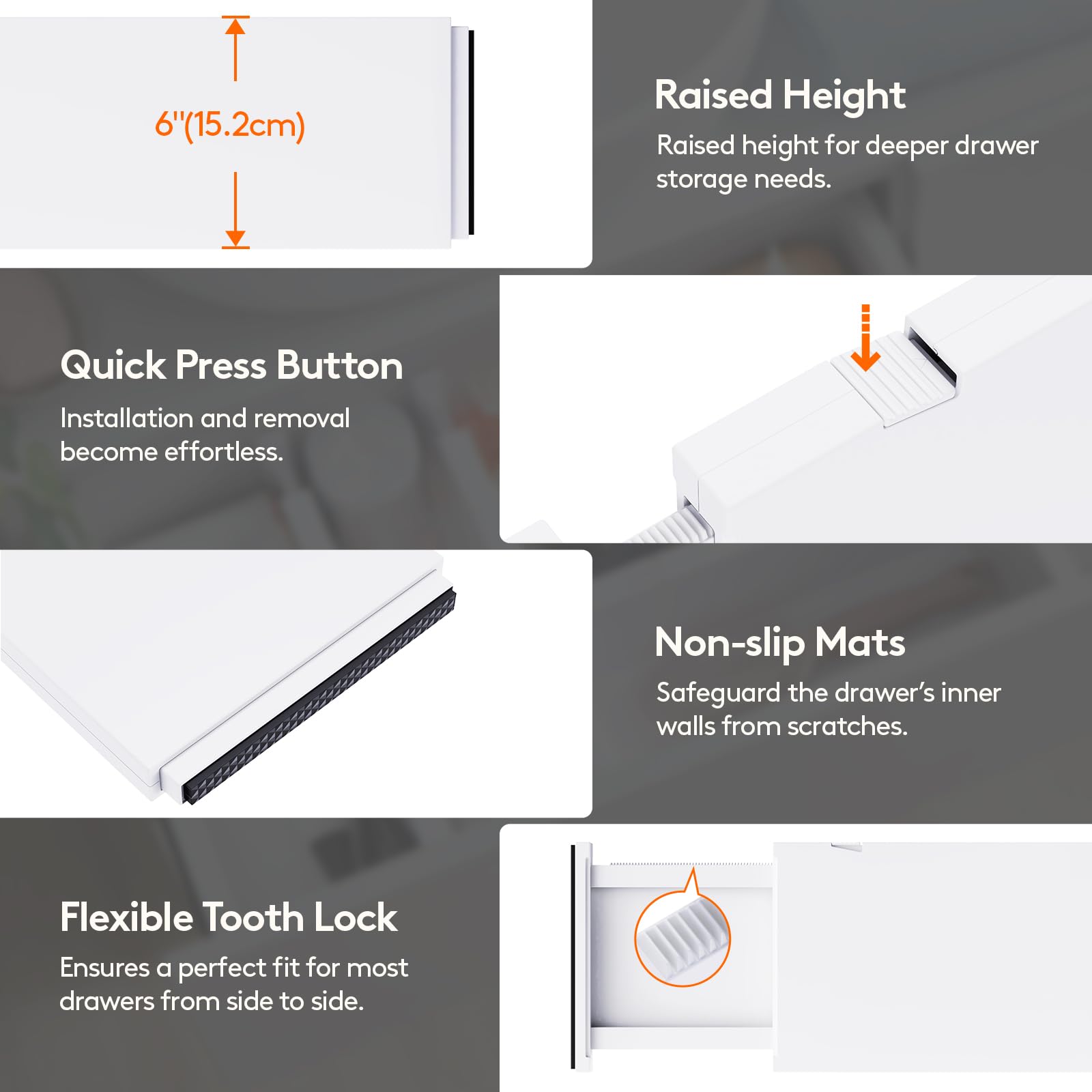 Lifewit vertical/horizontal setup shows customizable layouts in a drawer.