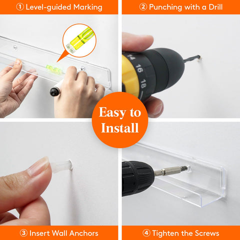 Lifewit durable shelves feature thick screw holes for secure mounting.