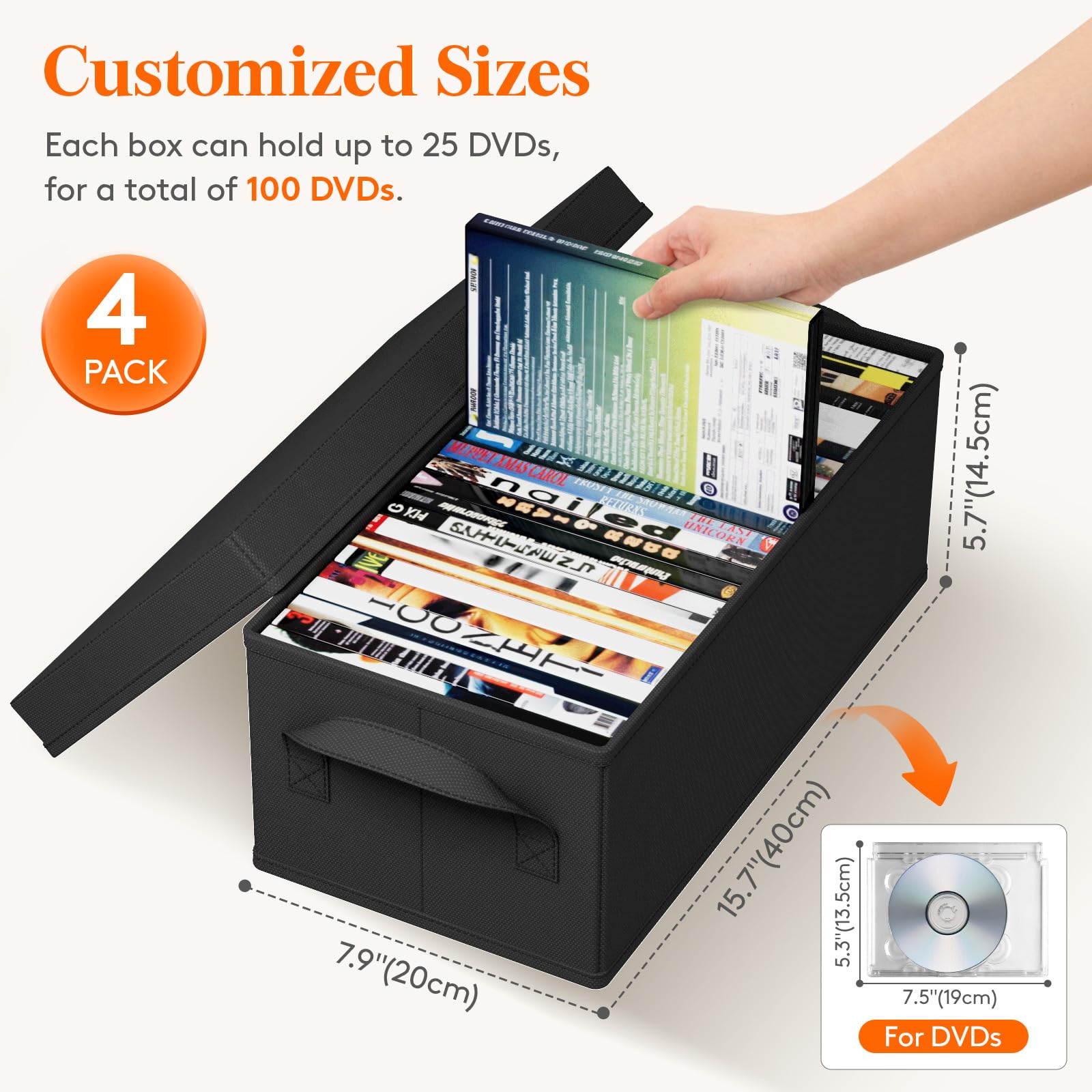 Lifewit holds up to 100 DVDs for easy cataloging.
