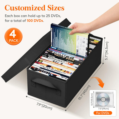 Lifewit holds up to 100 DVDs for easy cataloging.
