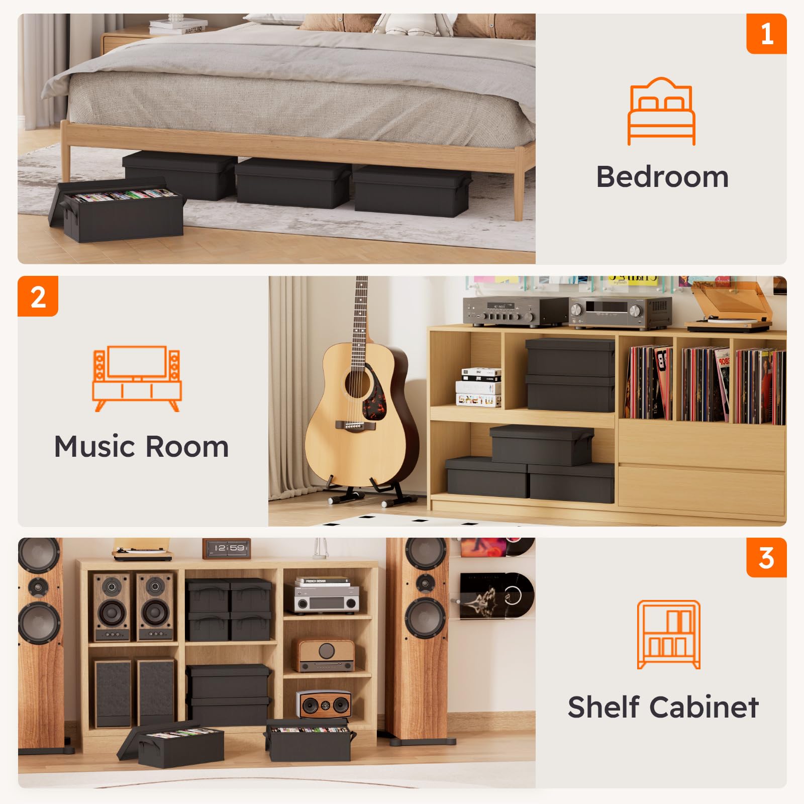 Lifewit portable storage solution for media rooms.