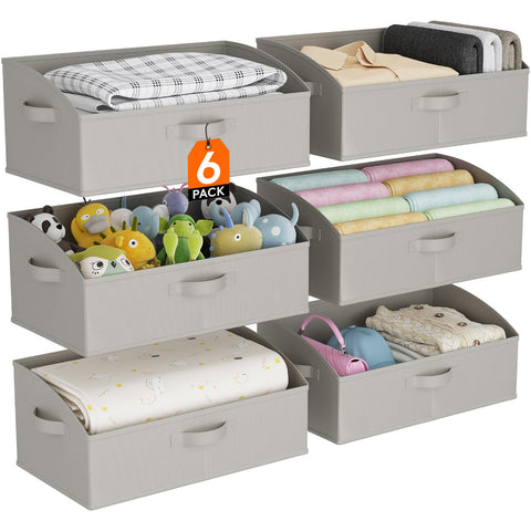Lifewit extra-large trapezoid bin front view showing easy access and organized storage.
