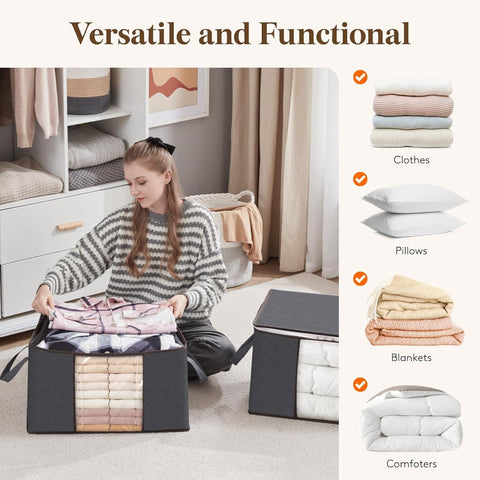 Lifewit foldable design fits into drawers and shelves.