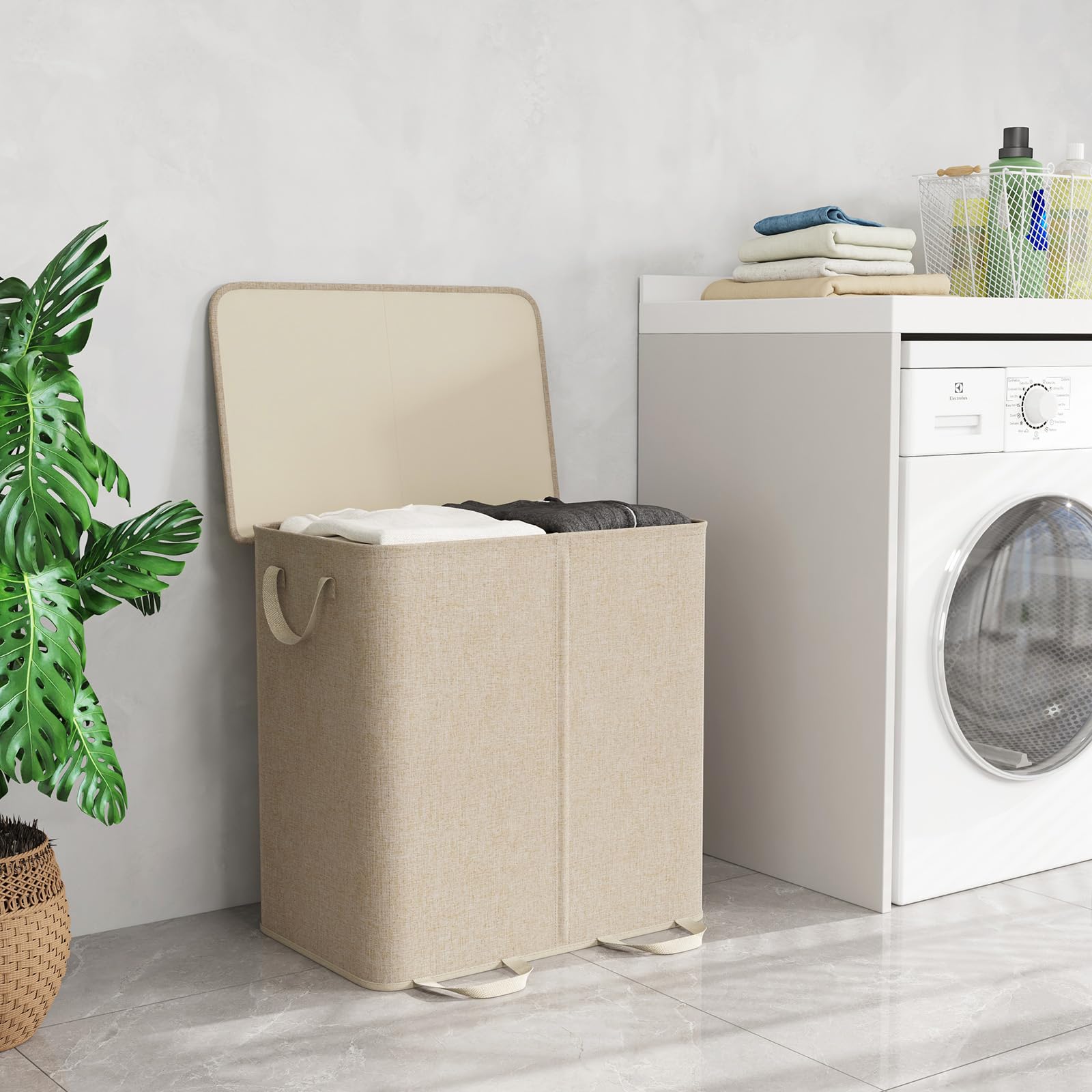 Lifewit removable bags with handles enable easy transport to laundry.