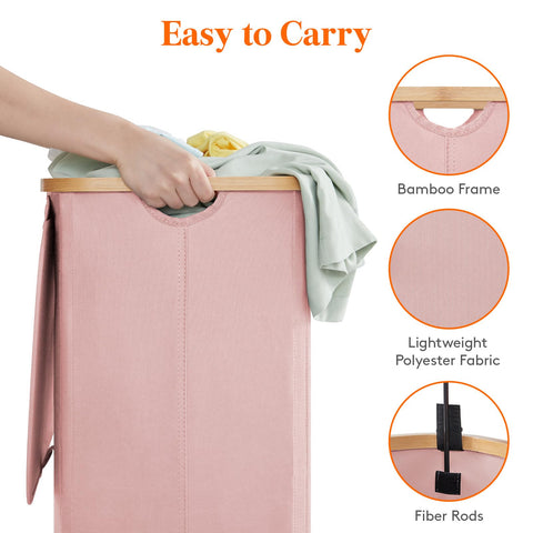 Lifewit foldable laundry bin stores flat when not in use.