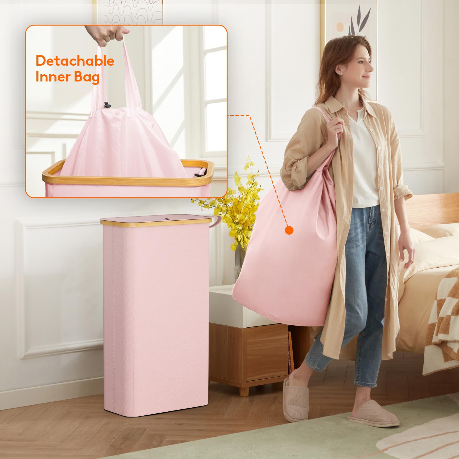 Lifewit foldable 65L bin ready for compact storage