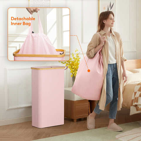 Lifewit foldable 65L bin ready for compact storage