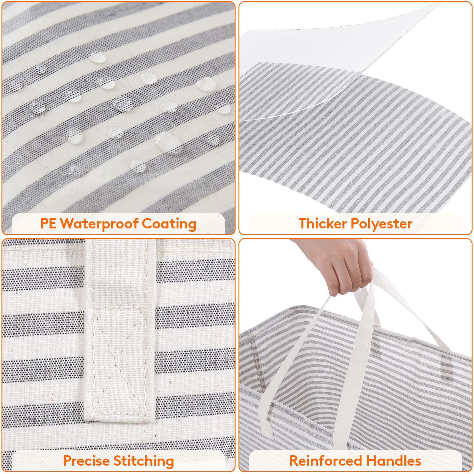 Lifewit foldable laundry hamper folds flat when not in use.