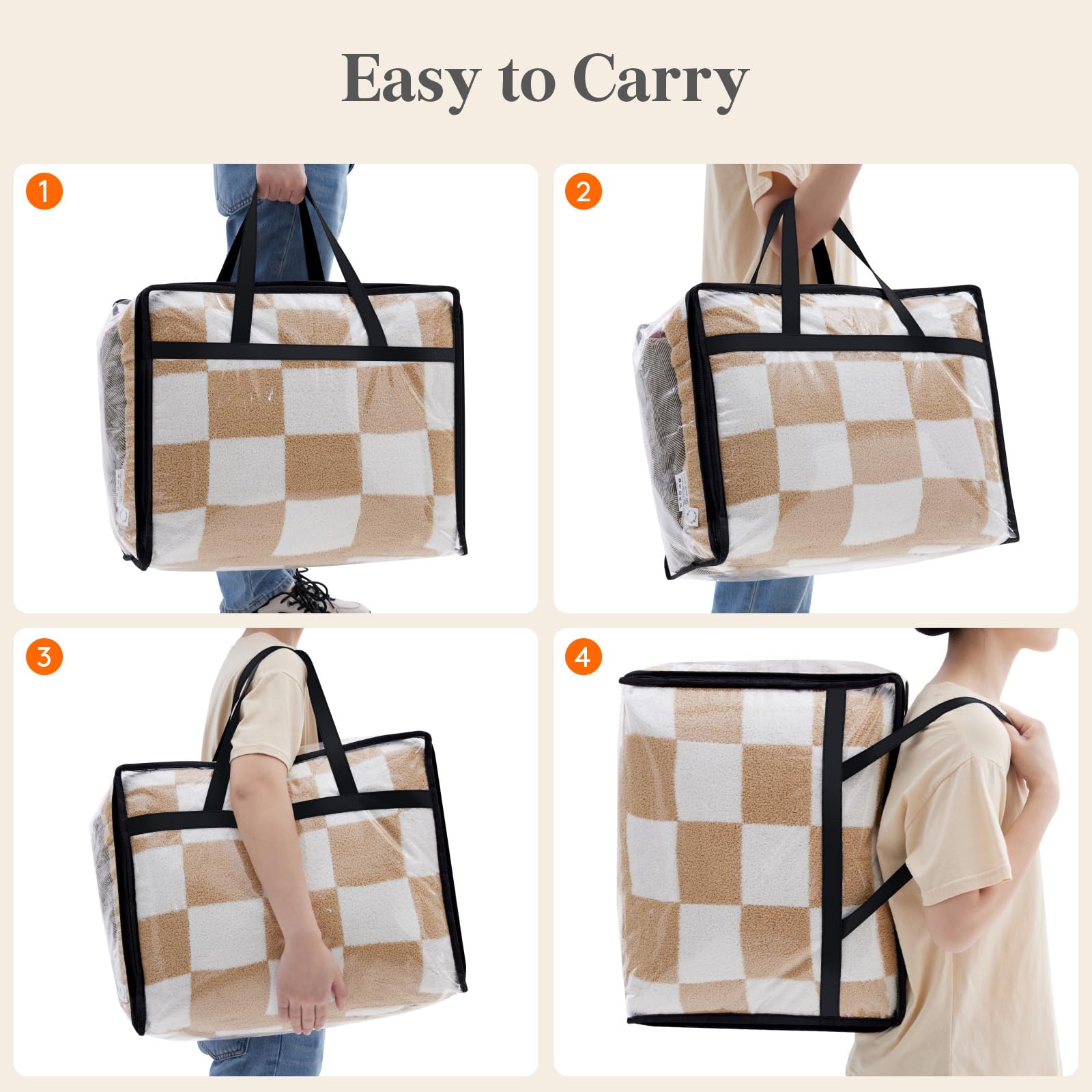 Lifewit foldable moving bags with lids simplify seasonal packing.