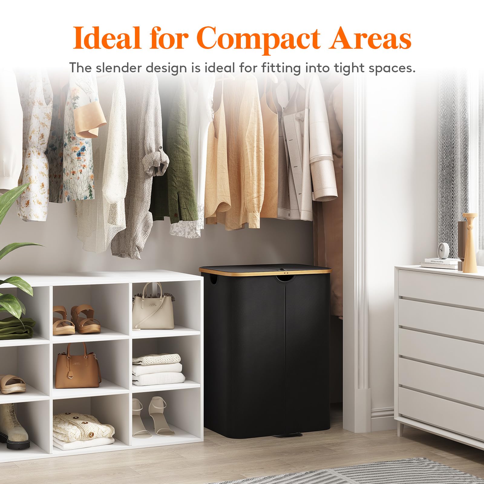 Four corner rods provide a sturdy structure and quick setup.