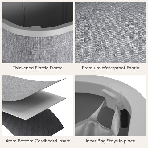 Lifewit four support rods with plastic frame maintain shape.