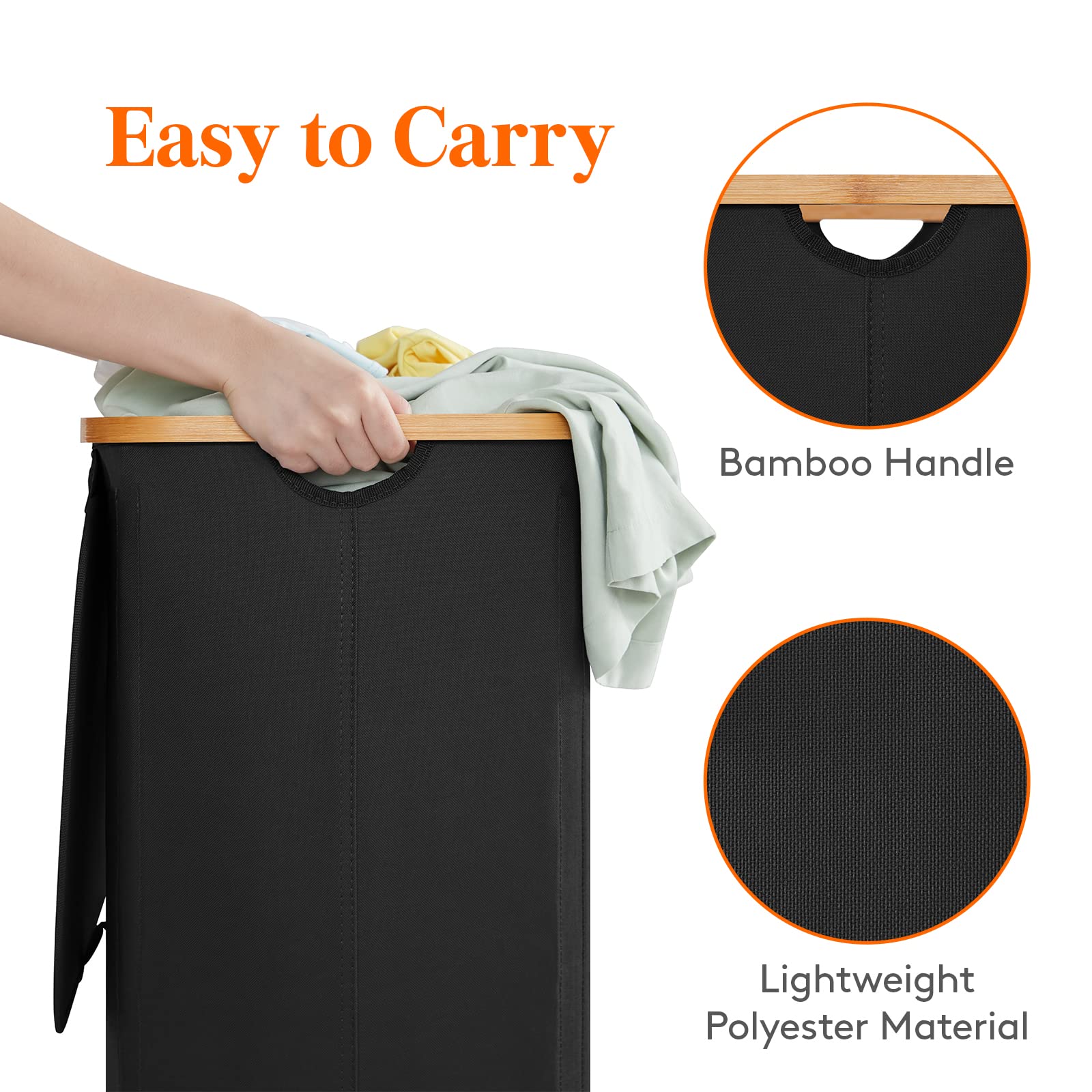 Lifewit freestanding laundry basket durable and sturdy to resist collapse.