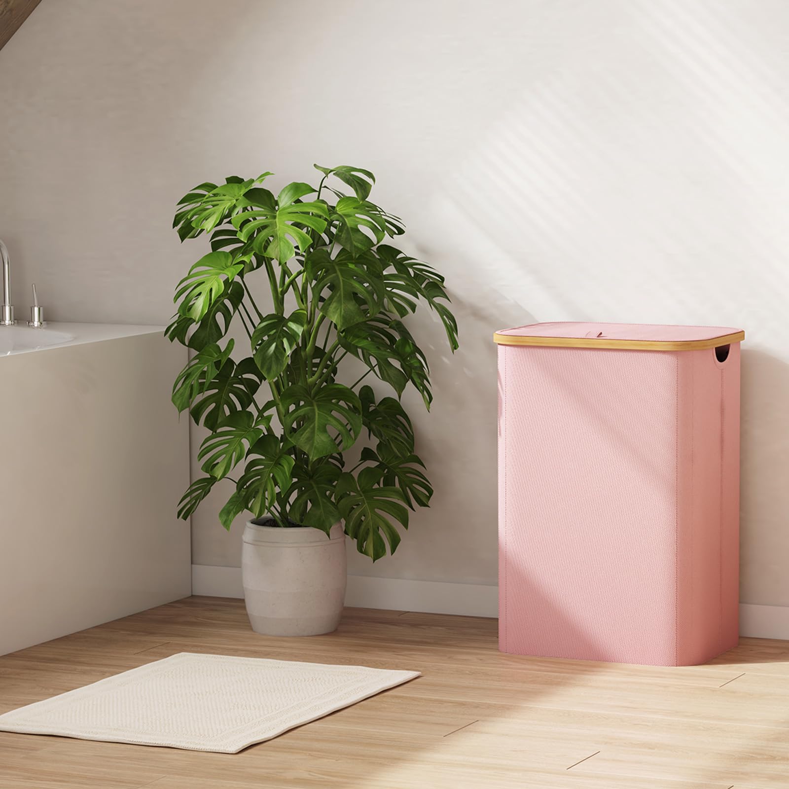 Lifewit freestanding laundry bin stands steady on any floor.