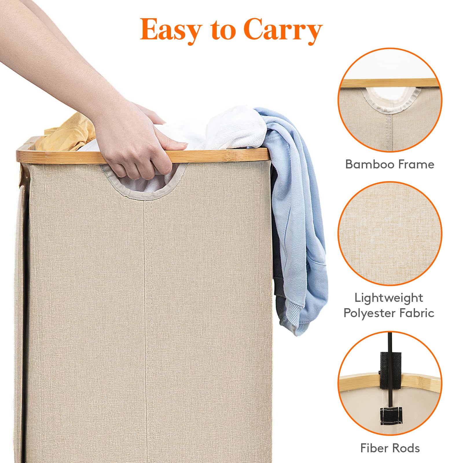 Lifewit freestanding structure provides upright support for laundry needs.