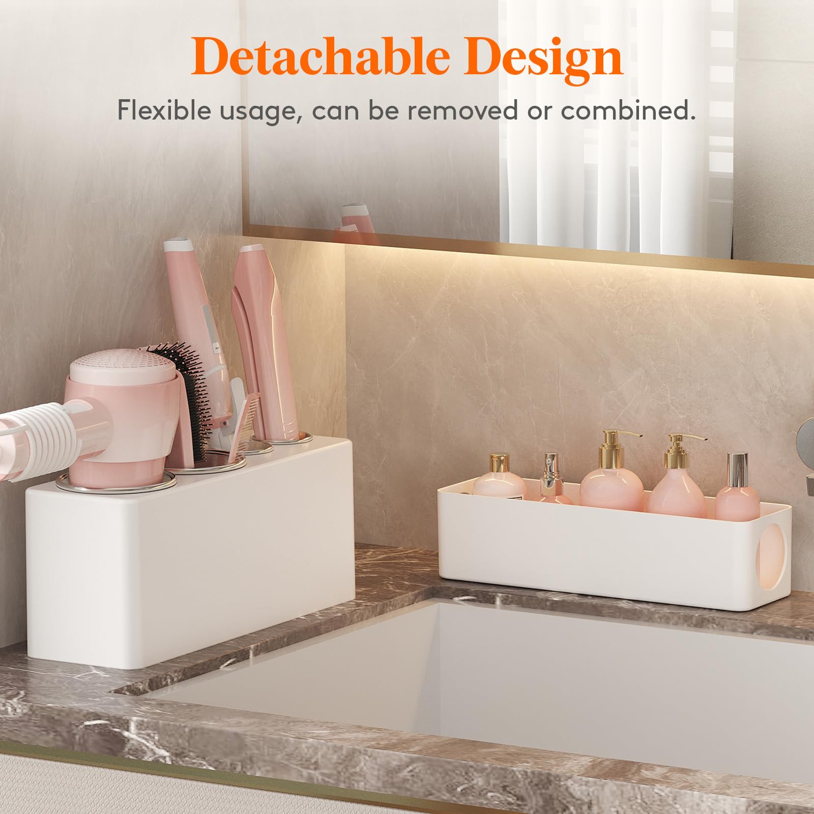 Lifewit cable holes simplify cord management during styling.