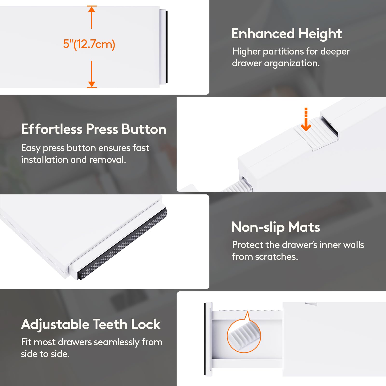 Lifewit compact organizers fit dressers cabinets and desks for tidy routines